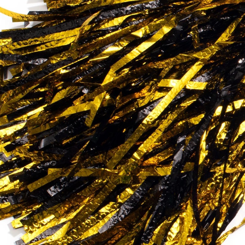 Anderson's Metallic Foil Textured School Spirit Shakers, Cheerleader Pom Poms, Football, Basketball, Homecoming Squad, Team, Party, Dance, Club, Performance, Fan Celebration Pack of 10 - Image 4